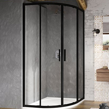 Душевой уголок Ravak Blix BLSCP4-80 (X3BM40300Z1) 80х80 см, черный