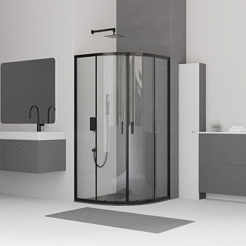 Душевой уголок RGW CL-54B, 32095400-14, Чёрный, 100*100*185
