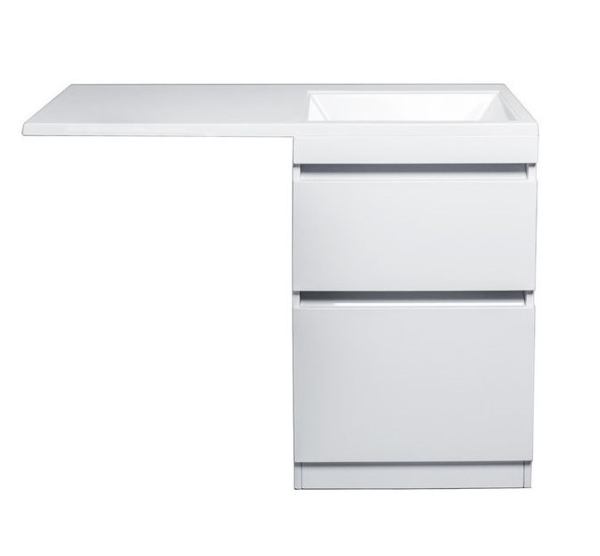 Тумба для комплекта Style Line Даллас 115 Люкс Plus напольная, белая