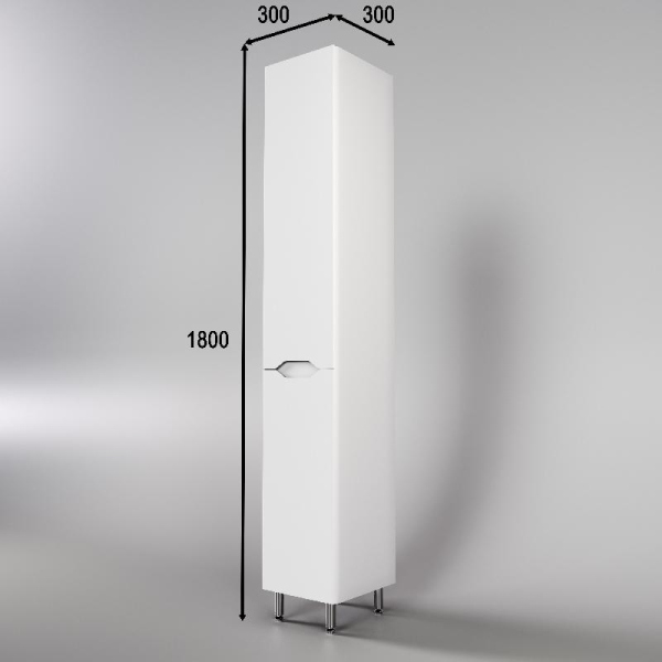 Колонна универсальная Style Line "Марелла" с корзиной, белый матовый, PLUS, СС-00002421