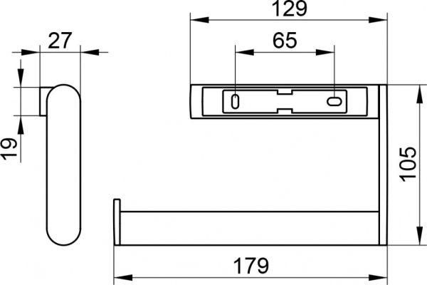 Полотенцедержатель Keuco Plan 14922 хром