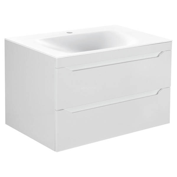 Тумба с раковиной Vincea Fine, VMC-2F800GW+ VCB-1F800W