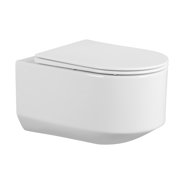 Унитаз ABBER Bequem AC1130 подвесной белый, безободковый, смыв торнадо