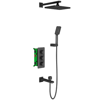 Душевая система встроенная с термостатом Timo Petruma черный (SX-5149/03SM)