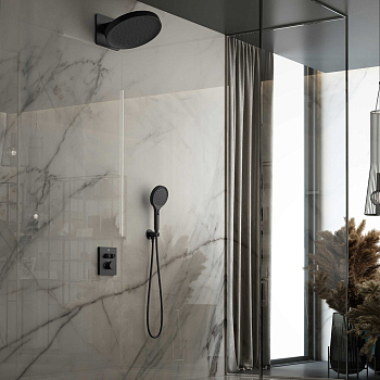 Душевой комплект Vincea Inspire VSFW-3I21MT3MB встраиваемый, термостатический, черный