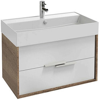 Тумба без раковины Jacob Delafon Vivienne 80 EB1667-E75-J5, дуб давос натуральный/белый глянец