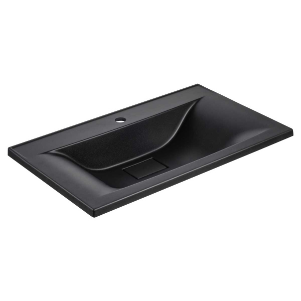 Раковина Vincea VCB-3M750B из кварцевого камня, цвет черный