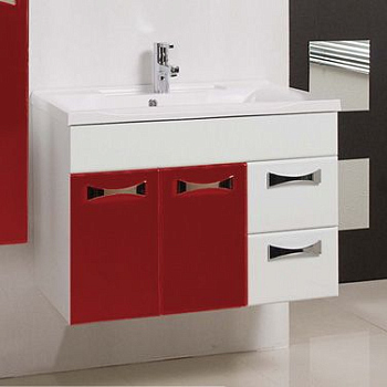 Тумба с раковиной Акватон Диор 1A1678K1DR940 цвет Белый, бордовый