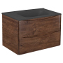 Тумба с раковиной Vincea Paola 800 подвесная, 2 выкатных ящика soft close, R.Wood, VMC-2P800RW+VCB-2VP800W