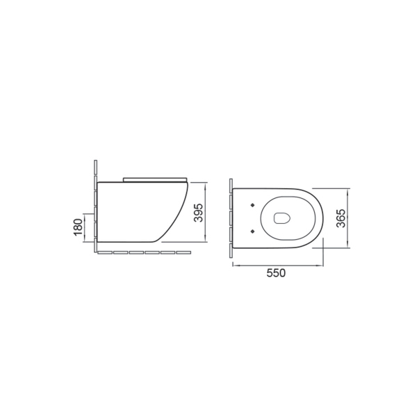 Унитаз подвесной Vincea, Globo VT1-14MB безободковый, цвет матовый черный