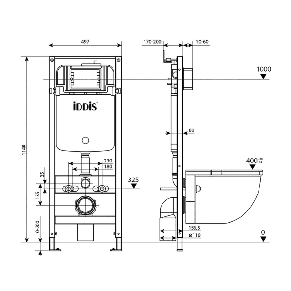 Система инсталляции для унитазов Iddis Profix PRO0000i32