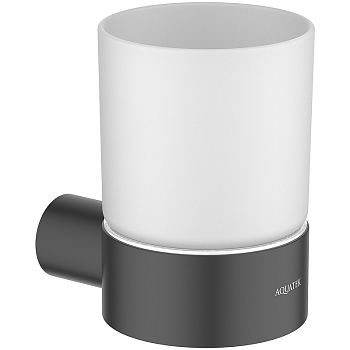 Стакан для зубных щеток Aquatek Лира AQ4404MB Черный матовый