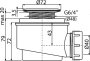 Сифон для поддона AlcaPlast A46
