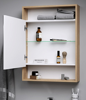 Зеркальный шкаф AQWELLA 50см., SIT0405DB