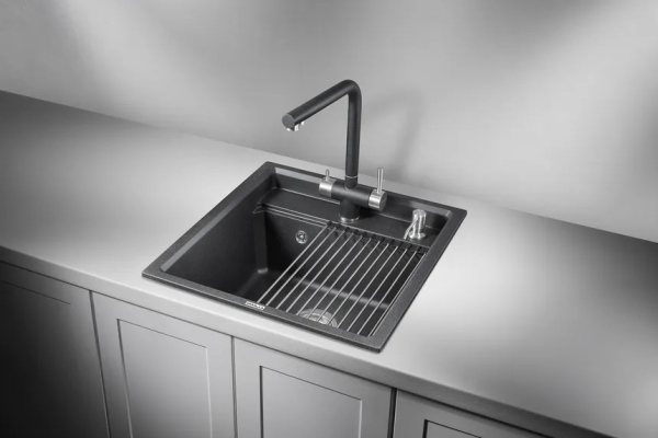 Кухонная мойка GRANULA Kitchen Space (5002, ЧЁРНЫЙ)