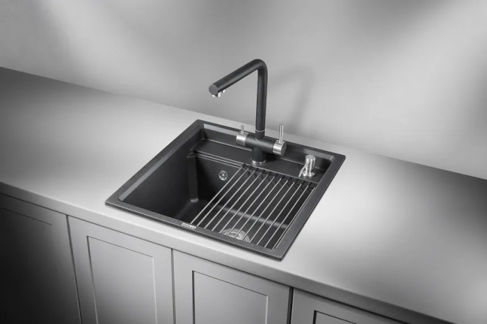 Кухонная мойка GRANULA Kitchen Space (5002, ЧЁРНЫЙ)