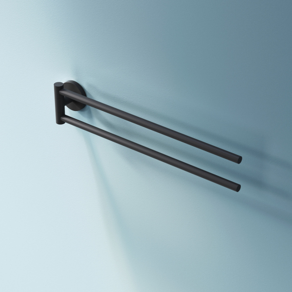 Двойная вешалка-вертушка для полотенец черный AM.PM X-Joy, A85A32622