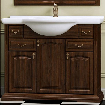 Тумба без раковины Opadiris Риспекто 105 Z0000001784 Орех антикварный ручки Бронза