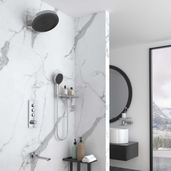 Душевой комплект Vincea VSFW-433TI3RCH встраиваемый, термостатический, трехрежимный, хром