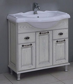 Тумба под раковину Акватон Жерона 1A158501GEM20 цвет Черное серебро