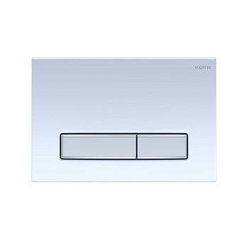 Клавиша смыва Aquatek Slim KDI-0000030 Белая глянцевая Хром
