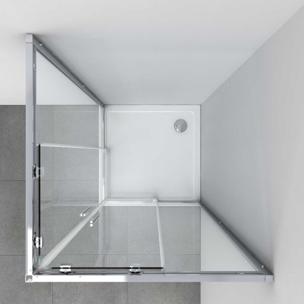 Душевой уголок Vincea Soft VSS-3SO100CLB, 1000*1000, черный, стекло прозрачное