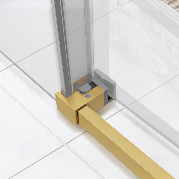 Душевой уголок Vincea Slim Soft VSR-1SS9014CLG, 1400*900, брашированное золото, стекло прозрачное