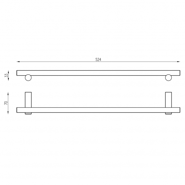 Полотенцедержатель ABBER Osten 316 AA1856BST сталь брашированная