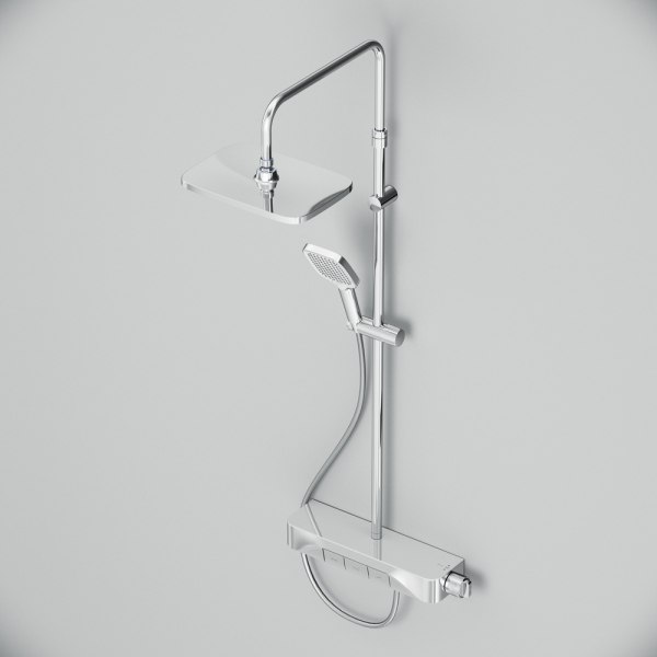 Душевая система с ванно-душевым смесителем-полкой и термостатом AM.PM Func, F078F300