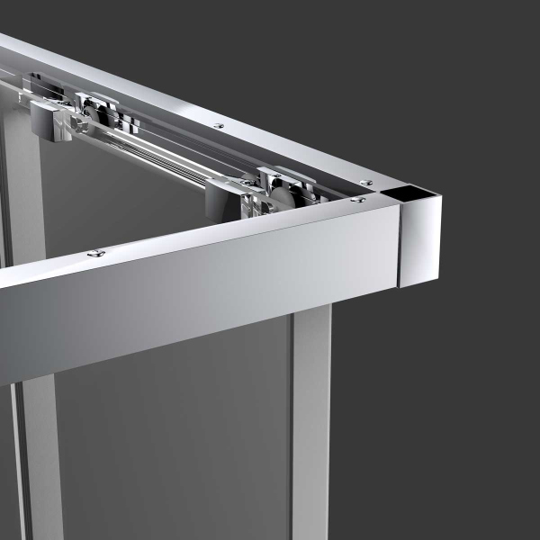 Душевой уголок Vincea Soft VSS-3SO100CLB, 1000*1000, черный, стекло прозрачное