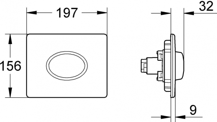 Кнопка смыва Grohe Skate Air 38565SH0 белая