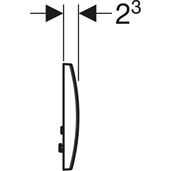 Смывная клавиша Geberit Delta20, белая, 115.127.11.1