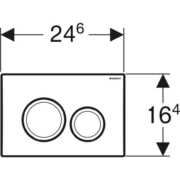 Смывная клавиша Geberit Delta20, белая, 115.127.11.1