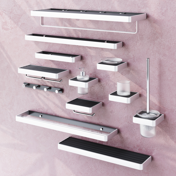 Стеклянный стакан с настенным держателем Damixa Jupiter, DA7734300