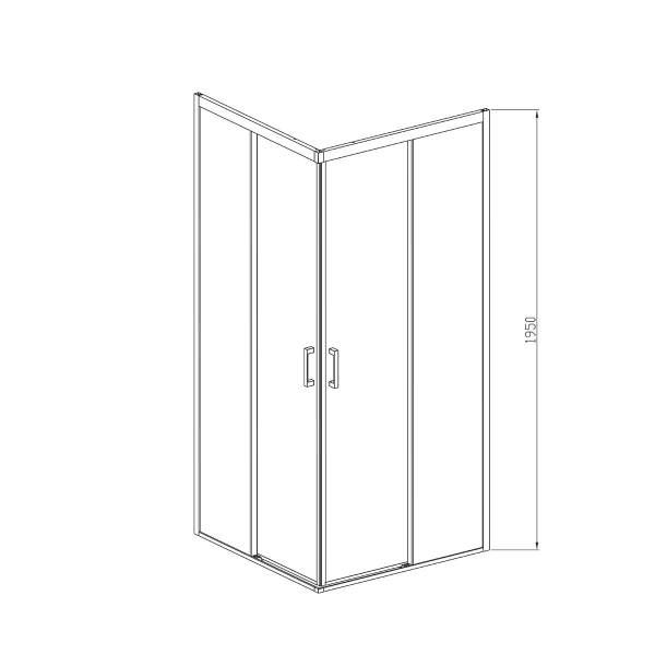 Душевой уголок Vincea Soft VSS-3SO900CLGM, 900*900, вороненая сталь, стекло прозрачное