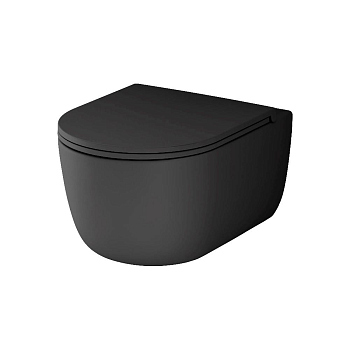 Унитаз подвесной безободковый с сиденьем микролифт, матовый Damixa Sirius, DX86C1700MBSC