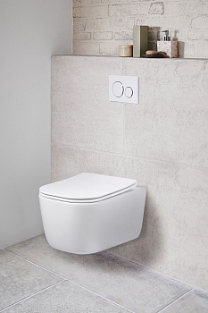 Унитаз подвесной Vincea Core, VT1-28 безободковый, цвет белый