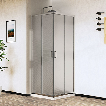 Душевой уголок Vincea City VSS-5CT8010MT, 1000*800, хром, стекло текстурное