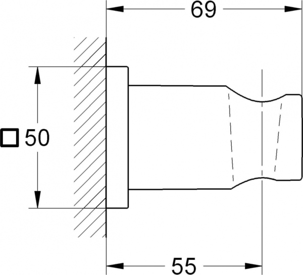 Настенный держатель Grohe Rainshower 27075LS0 белая луна