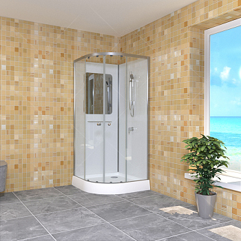 Душевая кабина AN-209, 381320888-12, мат. хром, 80*80*200