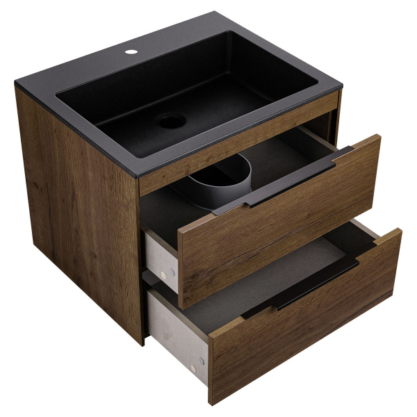 Тумба без раковины Vincea Chiara 2D 600 подвесная, T.Oak, VMC-2C2600TO