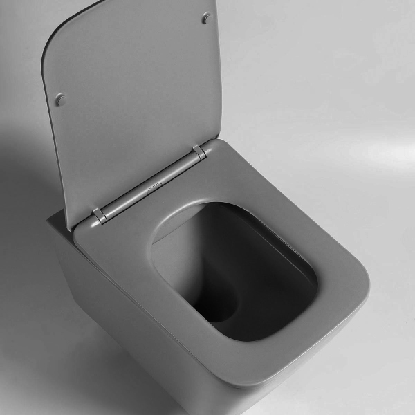 Унитаз подвесной Vincea Q-Line VT1-12MA безободковый, цвет антрацит мат., soft close сиденье