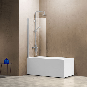 Душевая шторка на ванну Vincea VSB-11800CL, 800*1400, хром, стекло прозрачное