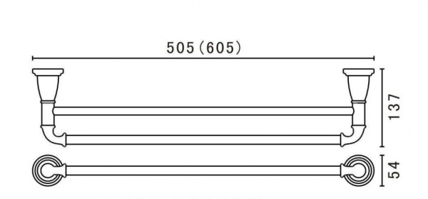 Полотенцедержатель ART&MAX BIANCHI AM-E-2609-D-Do, Золото