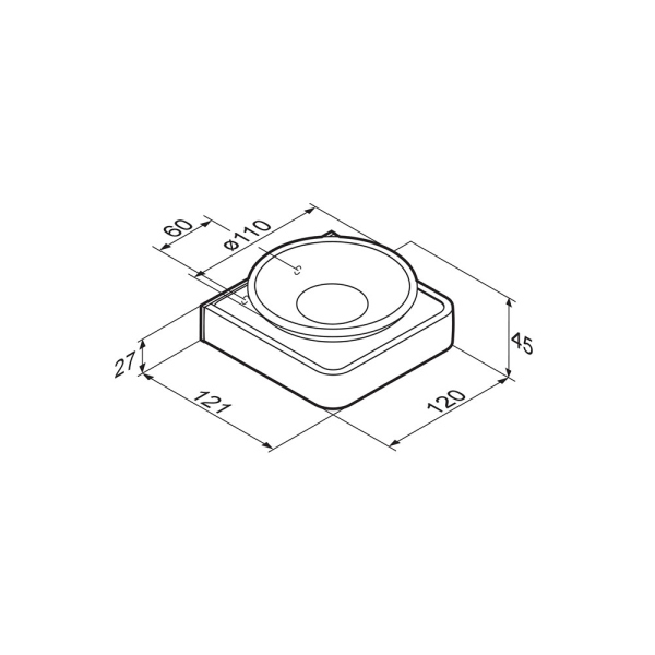 Стеклянная мыльница с настенным держателем Damixa Jupiter, DA7734200