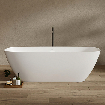 Ванна из искусственного камня ABBER Stein AS9632 белая матовая