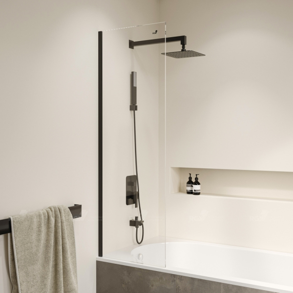 Шторка на ванну RGW SC-056-8B, 35110562840-14, Чёрный, 40*150