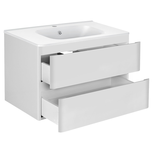 Тумба с раковиной Vincea Vico, VMC-2V800GW+ VCB-2VP800W