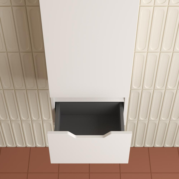 Пенал "Остин" 360 см подвесной 1 ящик белый эмаль PLUS, ЛС-00002415