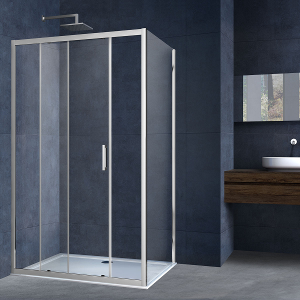 Душевой уголок Vincea Alpha VSR-3AL8011CL, 1100*800, хром, стекло прозрачное